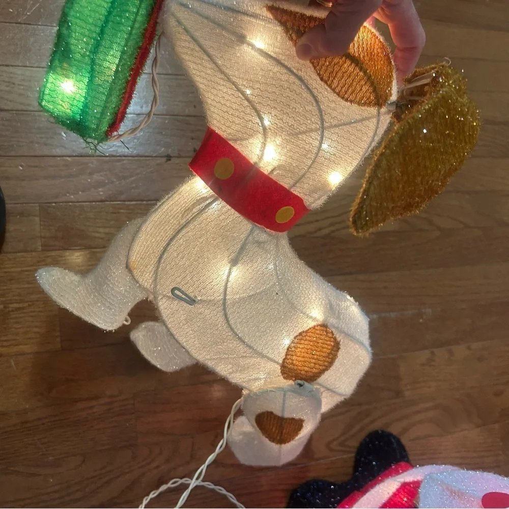 Vintage 20” Christmas Light Up Decor All 6 Characters Cow Dog Santa Penguin +